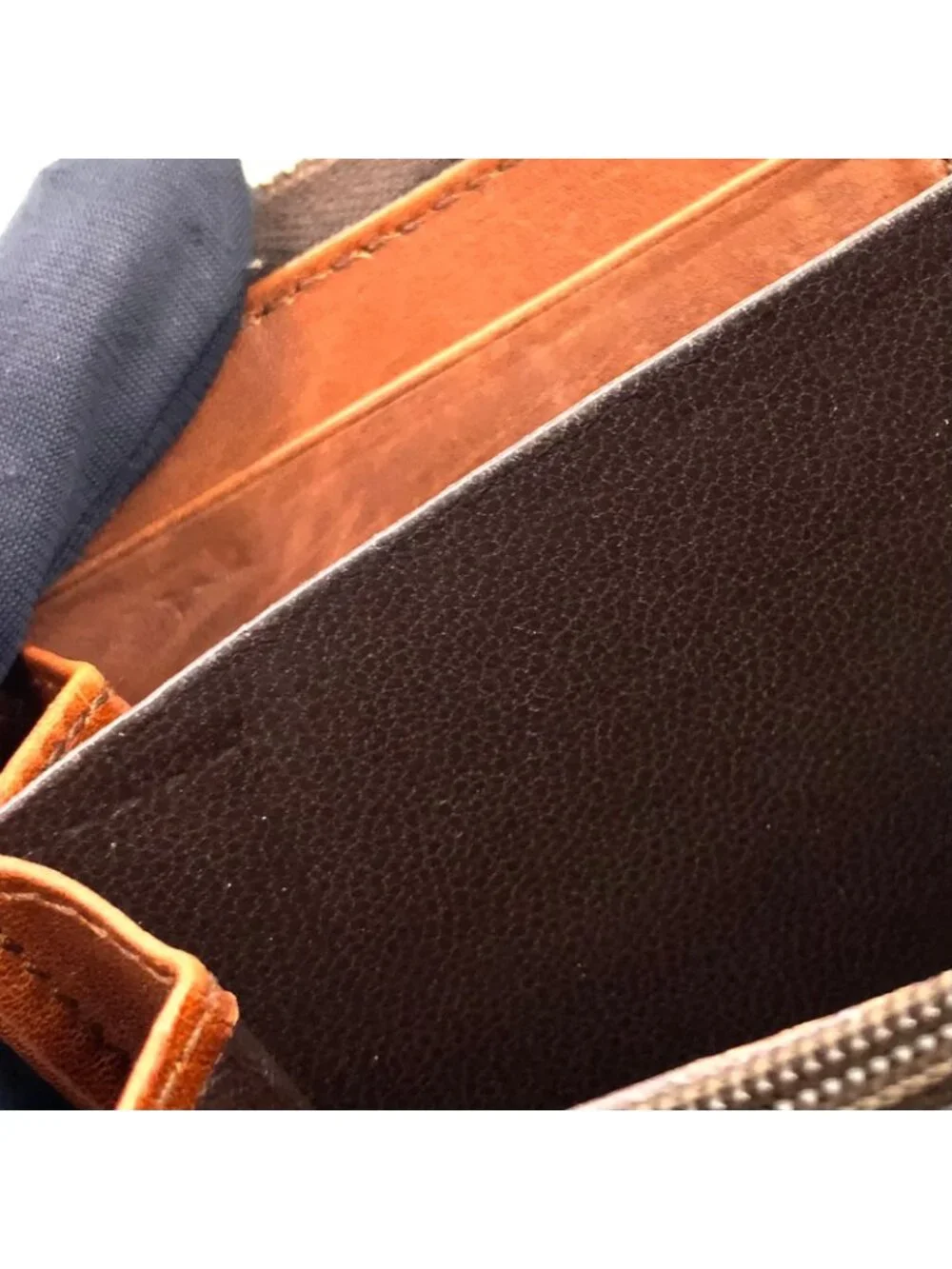 Gucci Woven Web Zip Around Leather Brown Wallet Gold - Picture 7 of 15